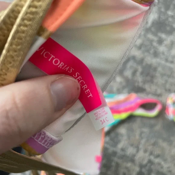 Victoria’s Secret Neon Striped bikini - Picture 4 of 8